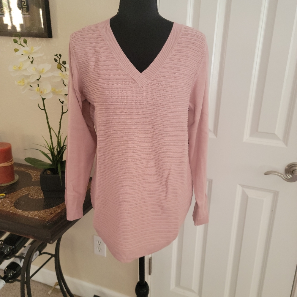 SOLD Pink Tunic Length Sweater